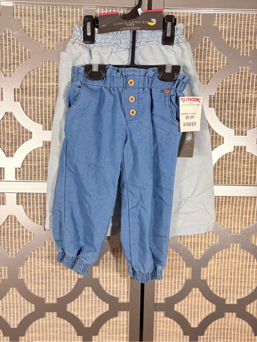 Vince Camuto Kids Light Blue and Denim Jogger Pants - 2-Pack